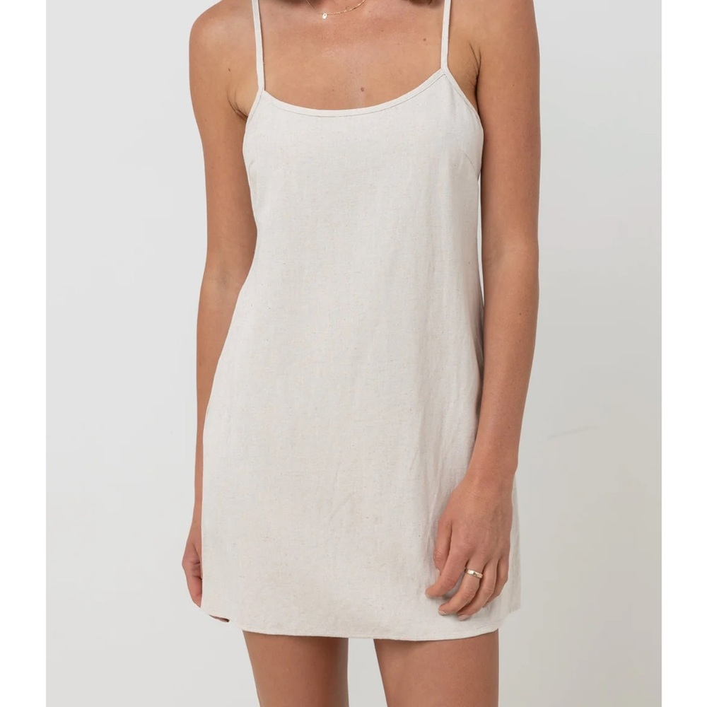 Rhythm classic slip dress in “oat”